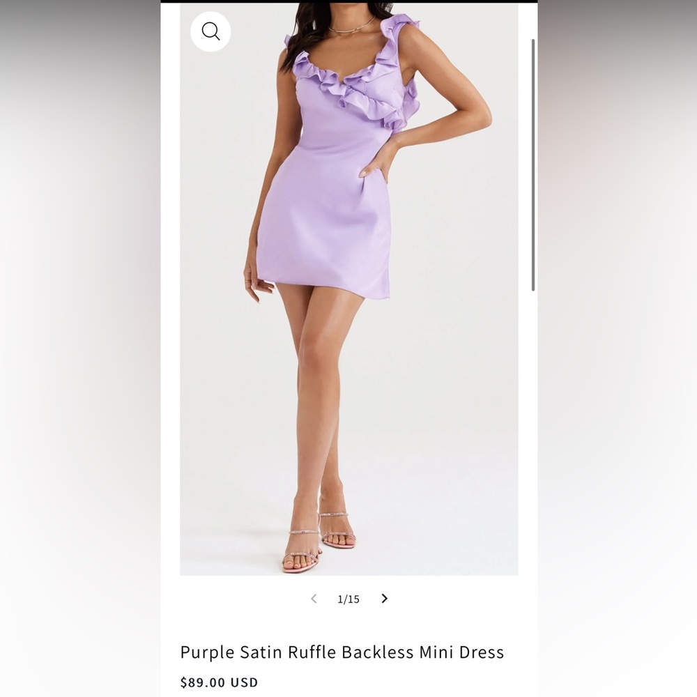 Areous light purple mini dress